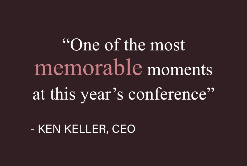 One of the most memorable moments at this year's conference